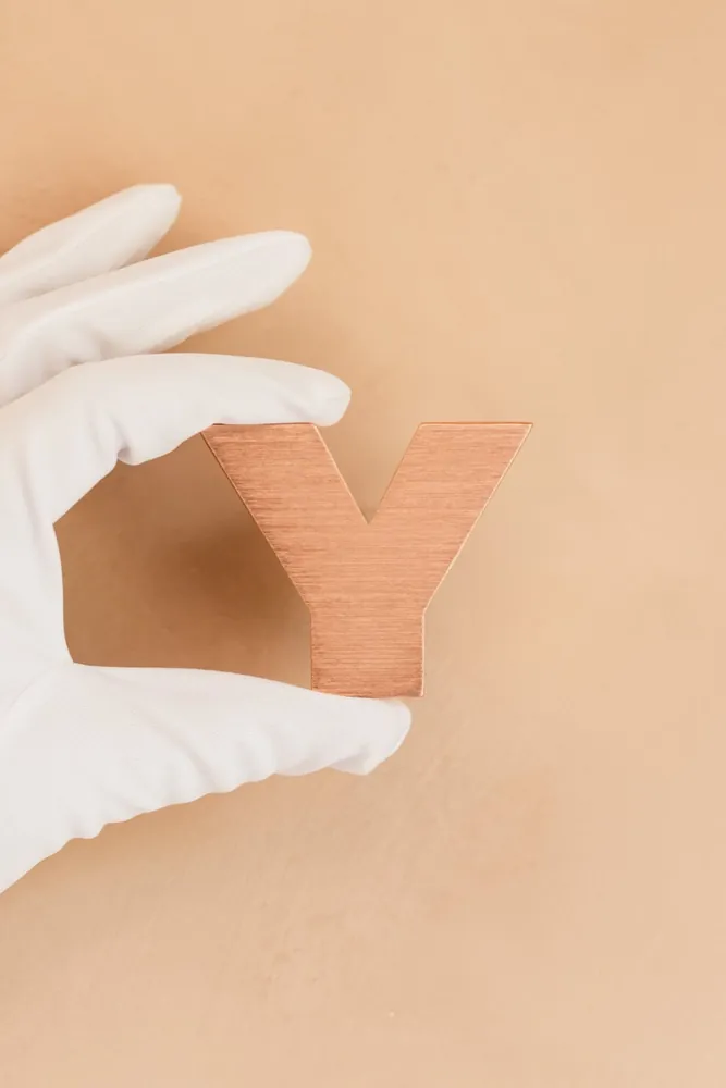 Lettre en acier inoxydable rose gold brossé