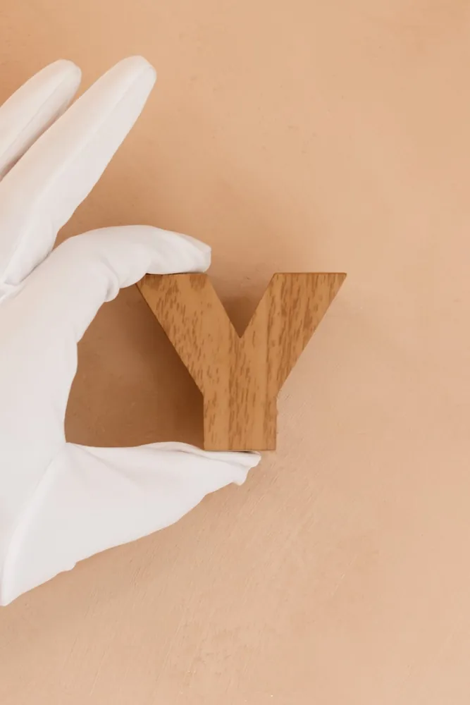 Lettre en effet bois chêne