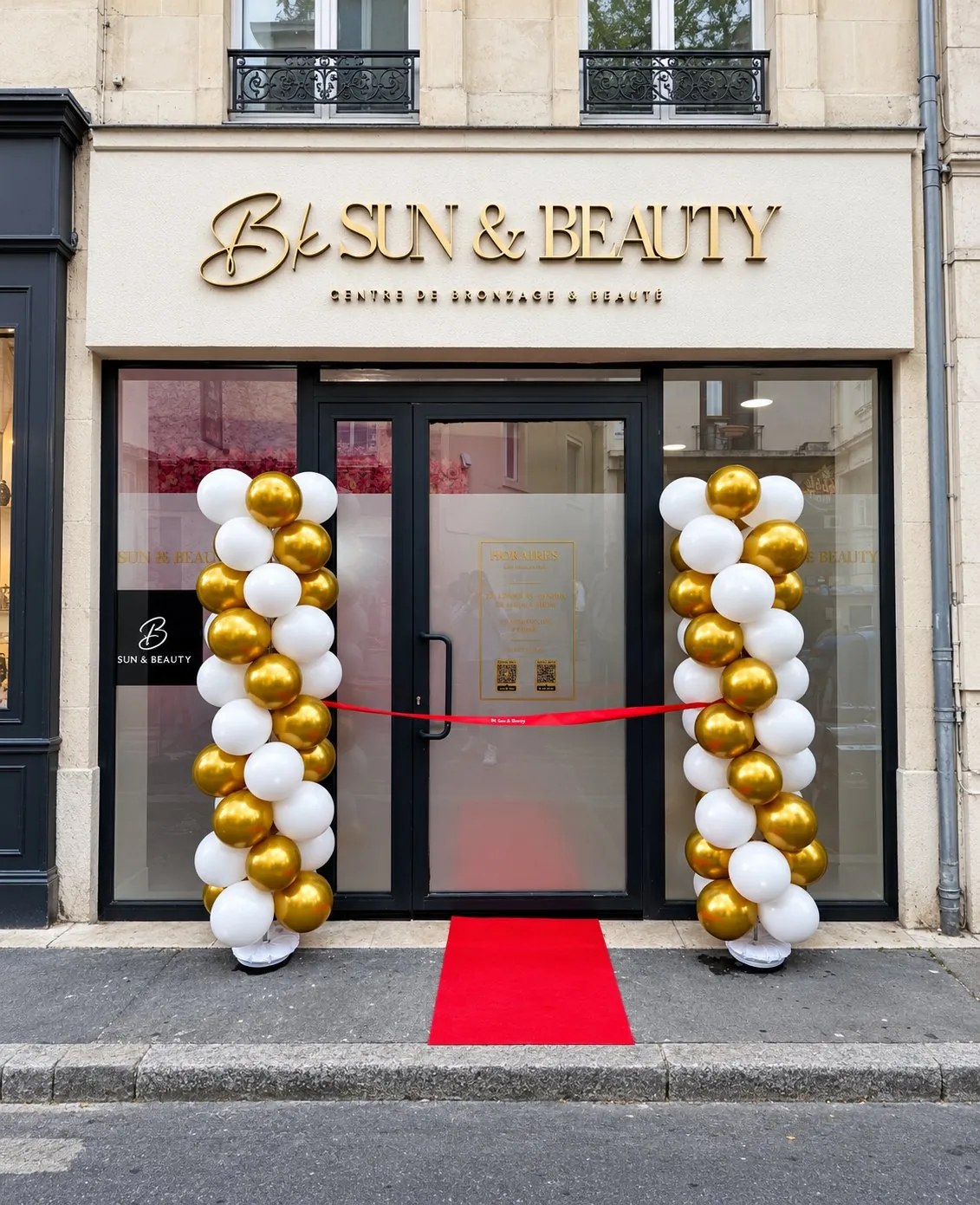 BK Sun & Beauty, lettres en relief, Les Mureaux, par LADONNA